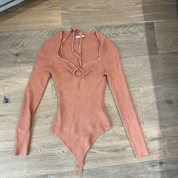 Abercrombie & Fitch Other - Abercrombie & Fitch Women's Mauve Long Sleeve Ribbed Knit Body Suits Size Medium